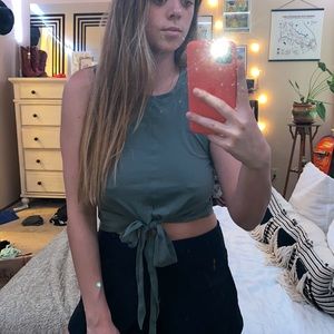 Lululemon Workout Green Tie Top